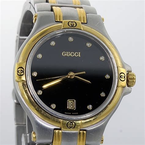 gucci 9040m stainless and gold tone|Gucci Watch 9040m .